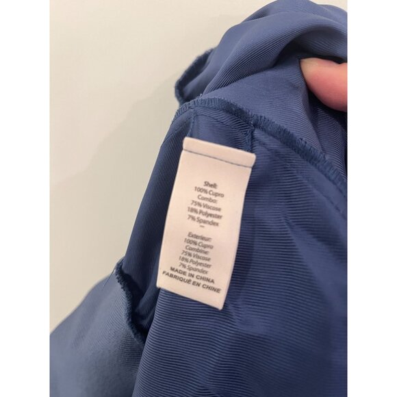 NWOT CINQ À SEPT Giles Cupro Crop Cargo Joggers Blue Thunderstorm Sz SMALL - Picture 11 of 12